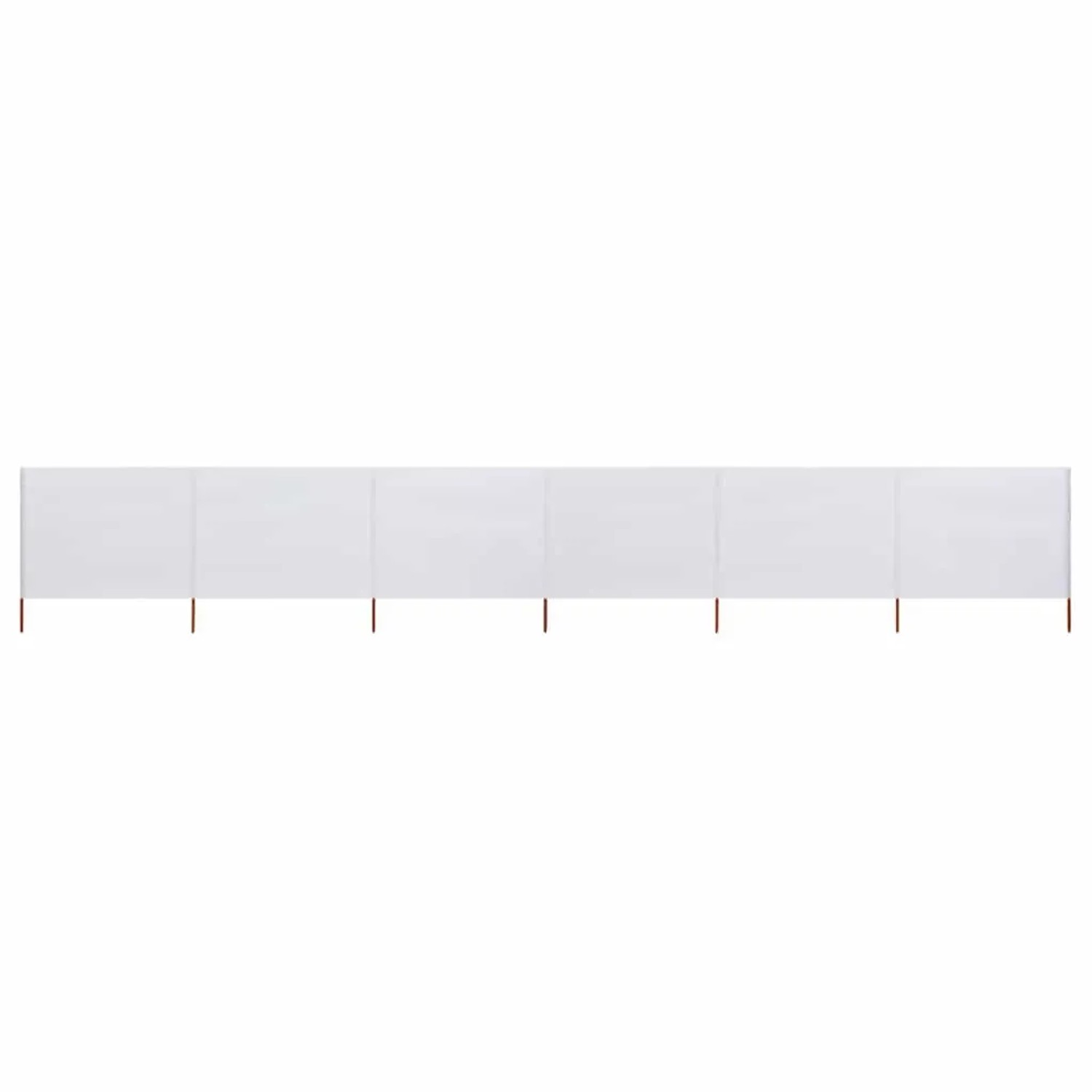 vidaXL 6 Teiliges Windschutzgewebe 800 x 120 cm Sandweiß 47174