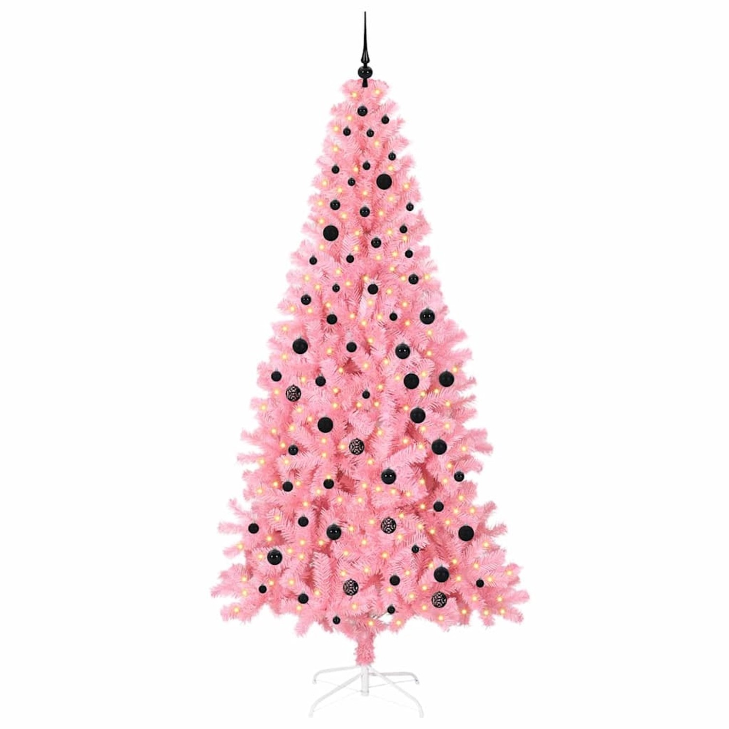 vidaXL Weihnachtsbaum mit 300 LEDs mit Ständer Rosa 240 cm PVC 3396448