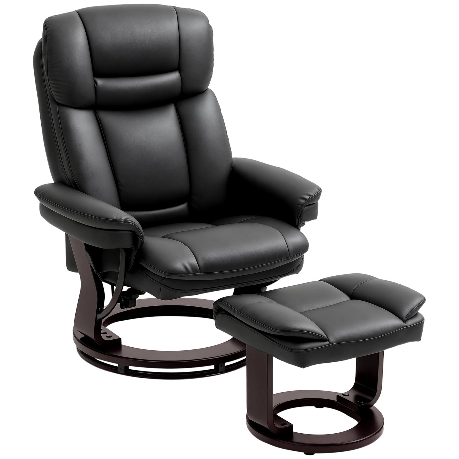 HOMCOM Relaxsessel mit Hocker mit Liegefunktion für Wohnzimmer Kunstleder S günstig online kaufen