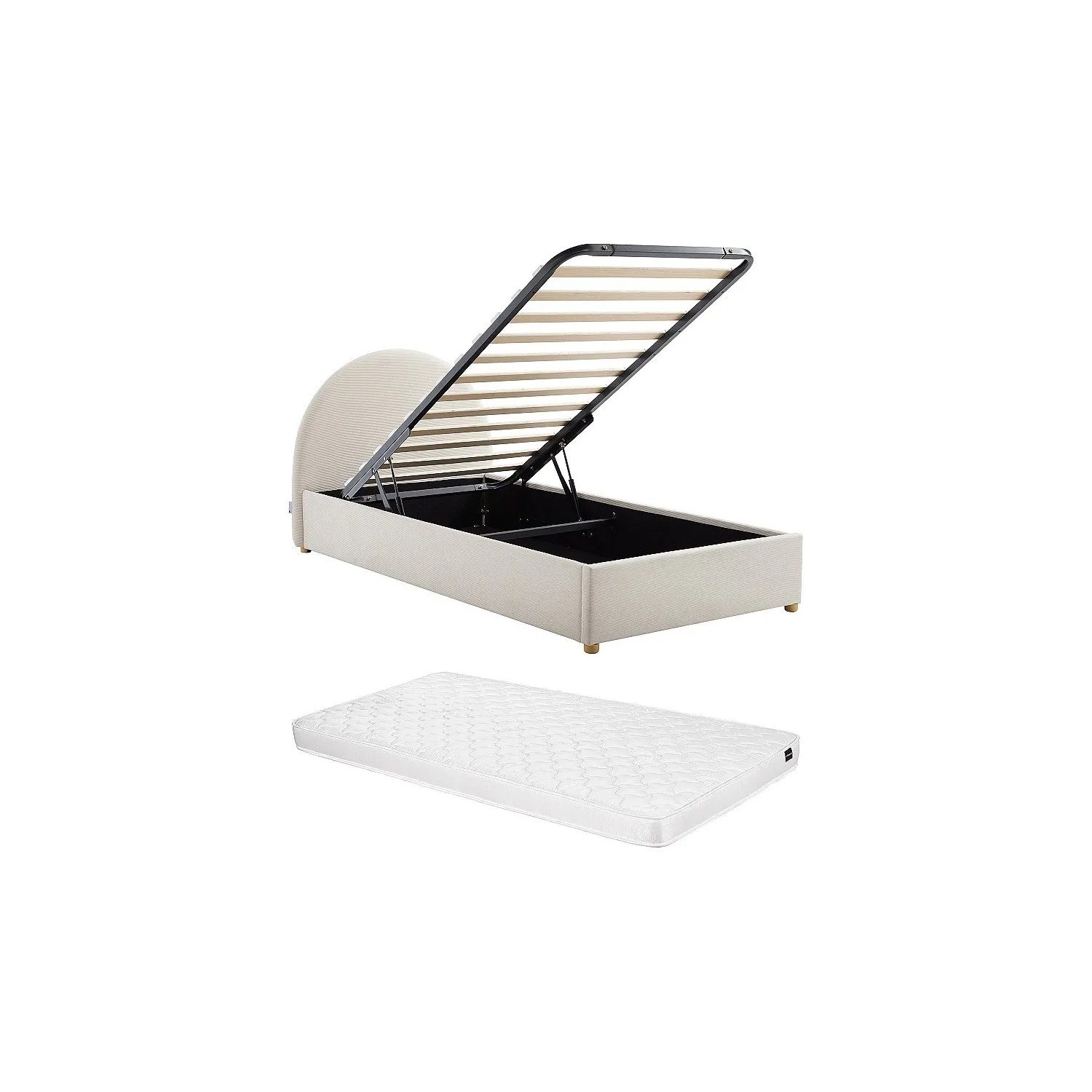 Vente-unique Bett Mit Bettkasten Lirimo Beige 103 cm