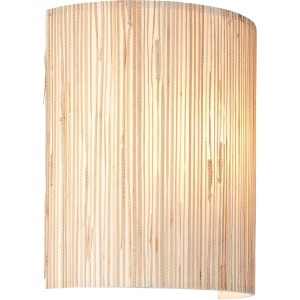 Naturfarbene Brilliant Wandleuchte Wimea aus Seegras, 26x12x23 cm.