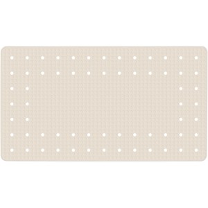 Beige Wenko Wanneneinlage Mirasol, 69x39 cm, aus Kautschuk mit Anti-Rutsch-Struktur und Saugnäpfen.