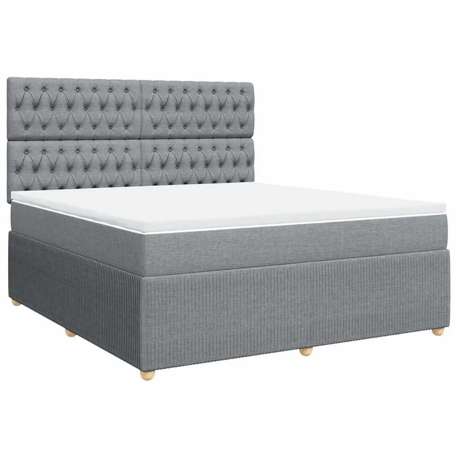 vidaXL Boxspringbett mit Matratze Hellgrau 180x200 cm Stoff 3292142 günstig online kaufen
