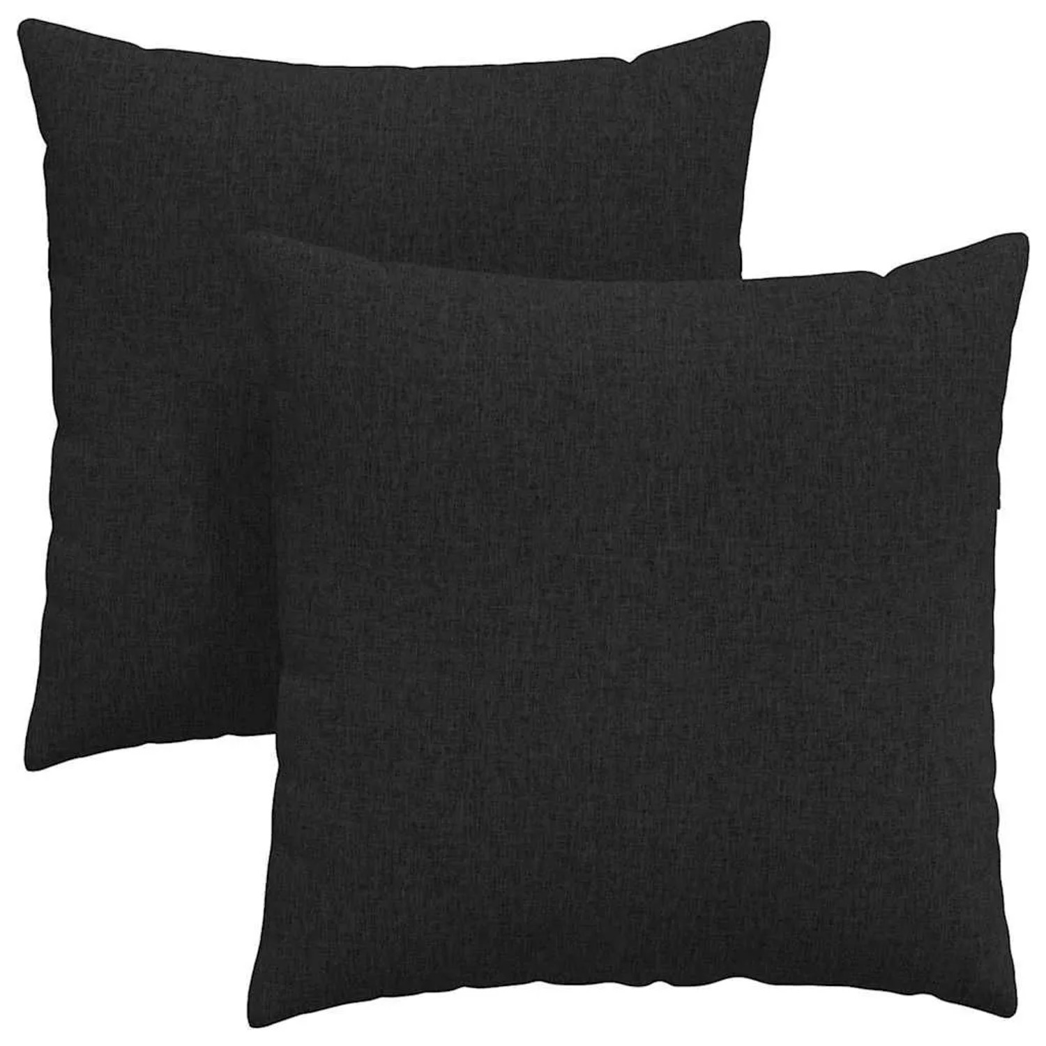 vidaXL Sofakissen 2 Stück Schwarz 60 x 60 cm Stoff 42013999