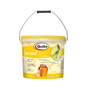 Quiko Special Eifutter für Kanarien, 5kg Eimer. Ergänzungsfutter mit Honig und Vitaminen.