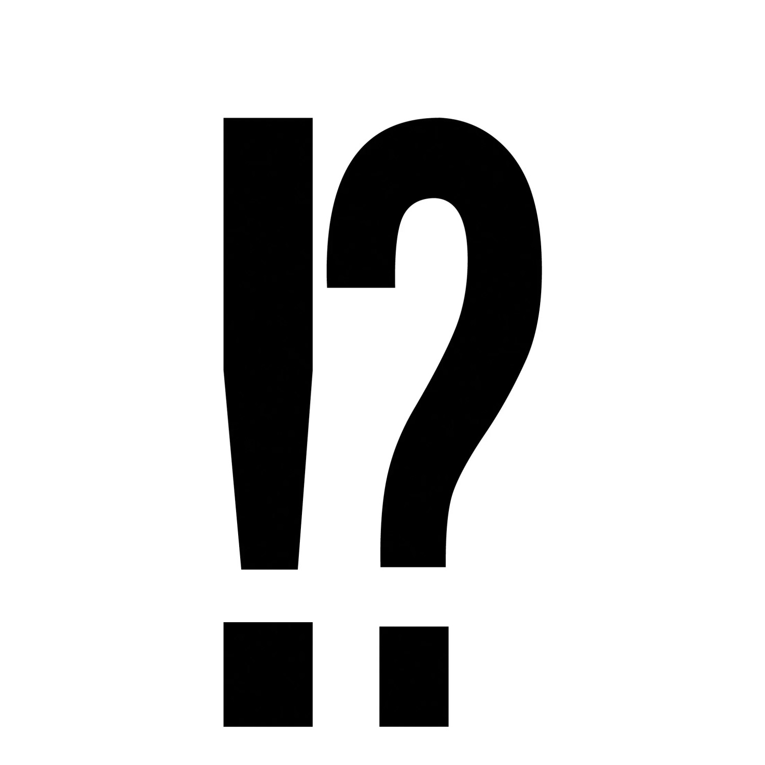 Signum Safety Signs Klebebuchstabe Satzzeichen "!?" Symbolhhe 3,5 cm  Schwarz kaufen bei OBI