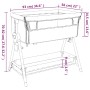 vidaXL Babybett mit Matratze, höhenverstellbar, mit Stauraum. Abmessungen: 93x56x70-82 cm.