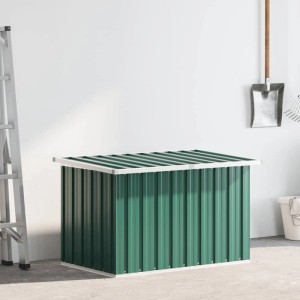Grüne furnicato Gartenbox (109x67x65 cm) aus verzinktem Stahl, ideal zur Aufbewahrung von Gartenutensilien.