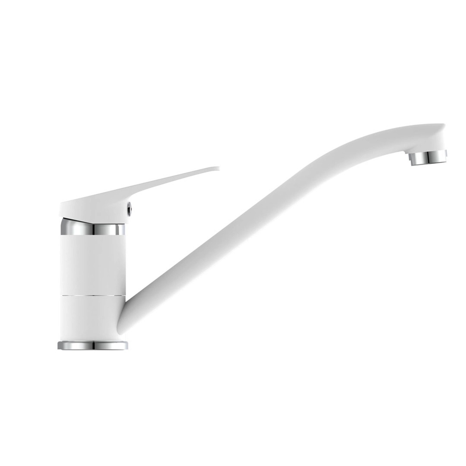 Eisl Spültischarmatur Speed, weiß/chrom, Einhebelmischer mit schwenkbarem Auslauf.