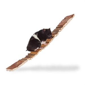 Relaxdays Hängebrücke Schimaholz Metall Biegsam 1,5 cm x 55 cm x 10 cm 240 g