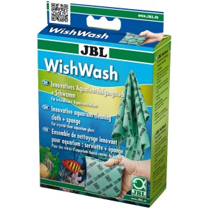 JBL WishWash Aquarium Scheibenreiniger: Tuch und Schwamm für klare Aquarienscheiben.