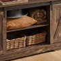 Detailansicht: SoBuy Sideboard FSB60-N mit Schiebetüren, Ablagen und Körben. Wohnzimmerschrank im Landhausstil.