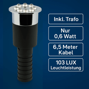 Kerry Electronics LED-Wasserspielleuchte Warmweiß 1/2 & 3/4 mit Wechsel-LED-Modul