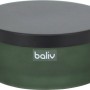 Grüne baliv Kosmetikdose aus Glas für Bad-Accessoires und Schmuck.