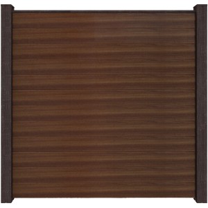 GroJa Steckzaun Solid, quadratisch, 180x180 cm, Walnuss, für Sichtschutz im Garten.