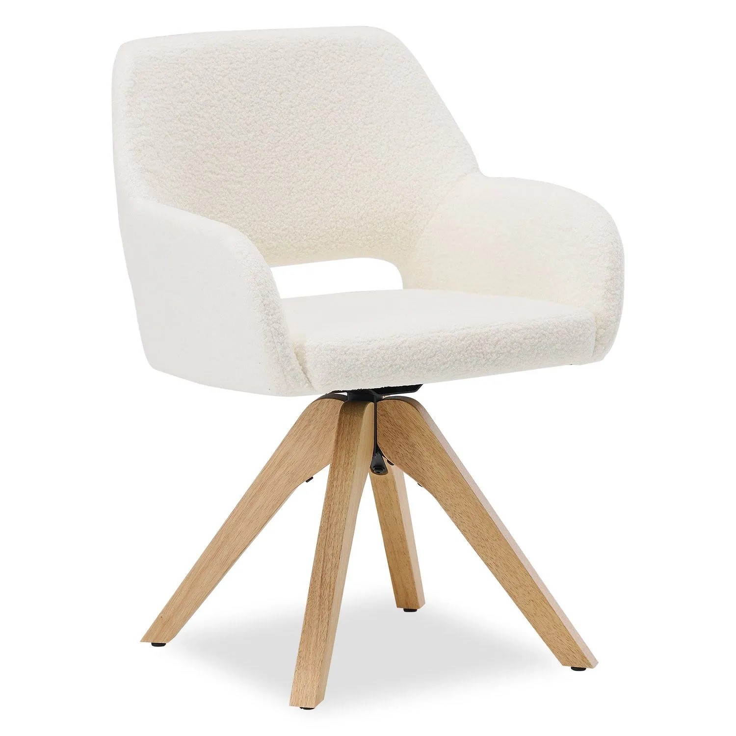Homestyle4u Esszimmerstuhl Polsterstuhl mit Armlehne Drehbar 3146