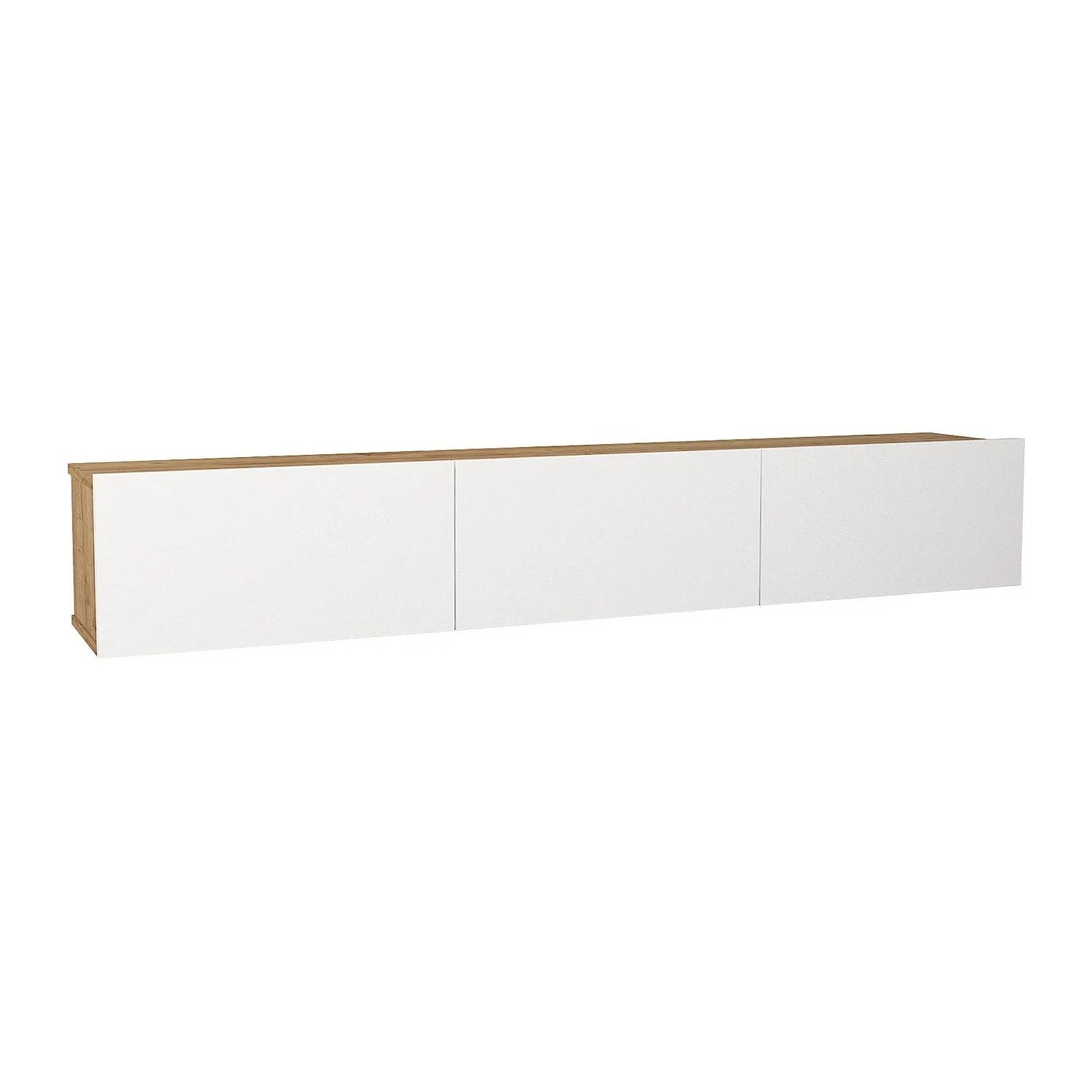 Vente-unique Tv-Hängeschrank Vikila Naturfarben Hell  Weiß 180 cm