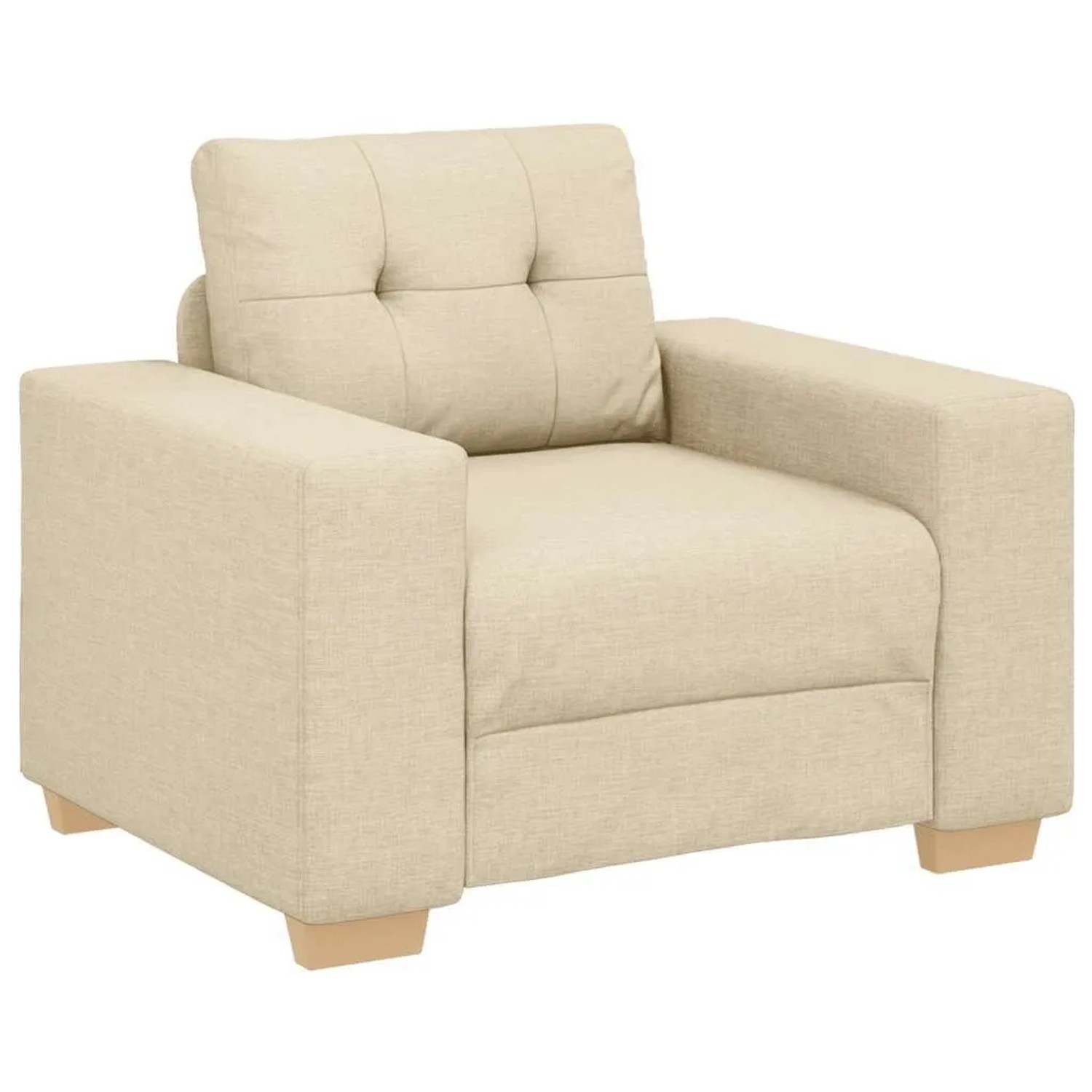 vidaXL Sofa-Sessel Creme 100x78x80 cm Stoff 4105065