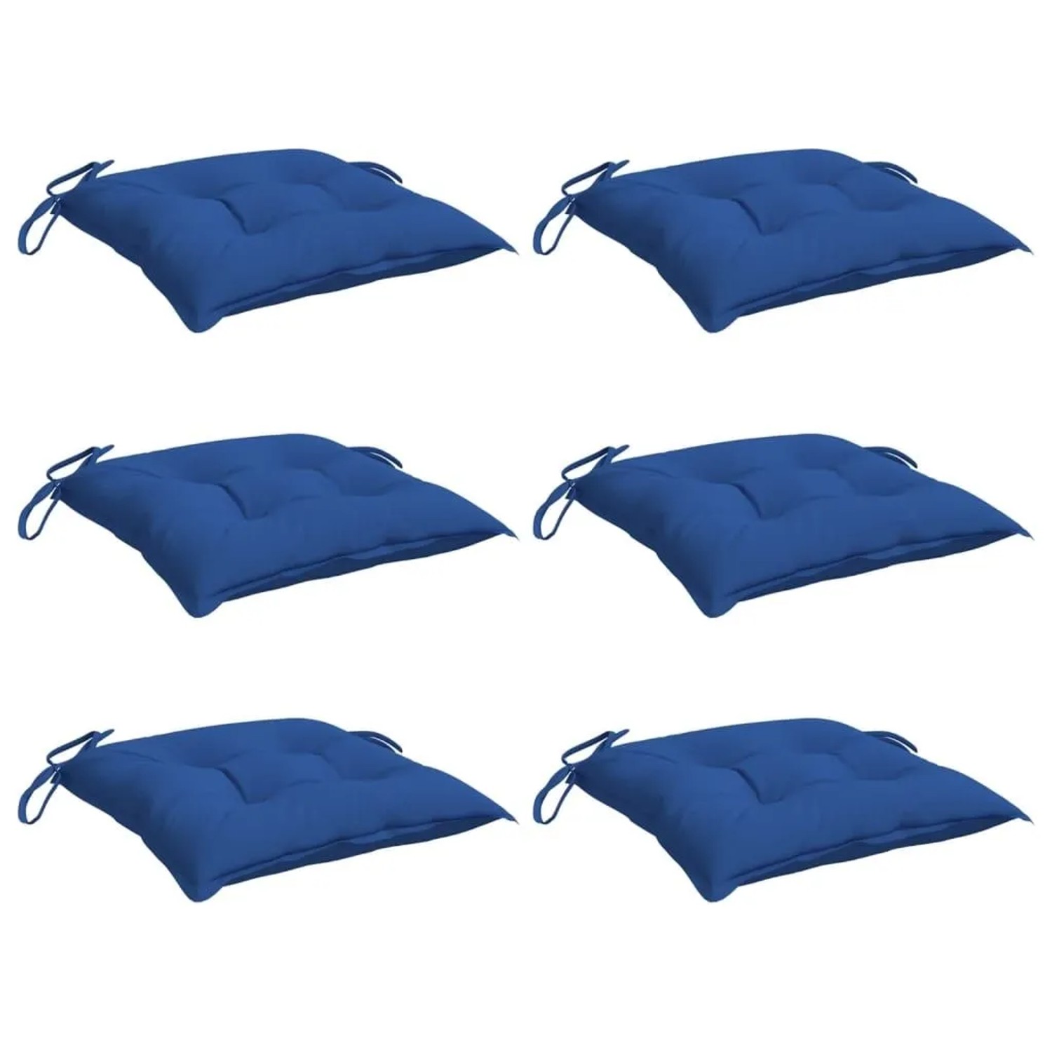 vidaXL Stuhlkissen 6 Stk Blau 40x40x7 cm Oxford-Gewebe 361482