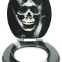 Sanfino WC-Sitz Skull: Toilettendeckel aus Holz mit Totenkopf und Absenkautomatik.