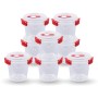 8er-Pack Bestlivings Frischhalteboxen 0,64L für Joghurt, rot, mit luftdichtem Deckel.
