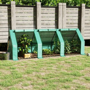 Furnicato Gewächshaus Mit 3 Rollfenstern Pe-gitterfolie 270x90x90cm