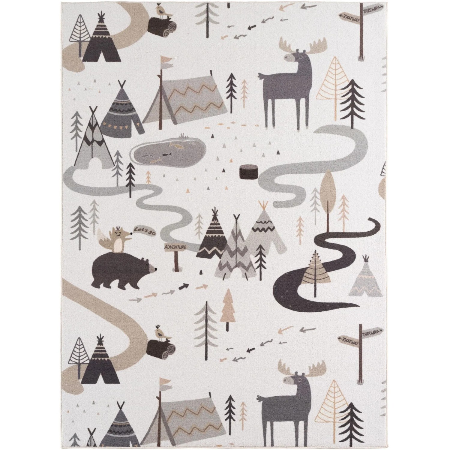 Ayyildiz Kinderteppich Coco 1135 Creme 80 cm x 150 cm
