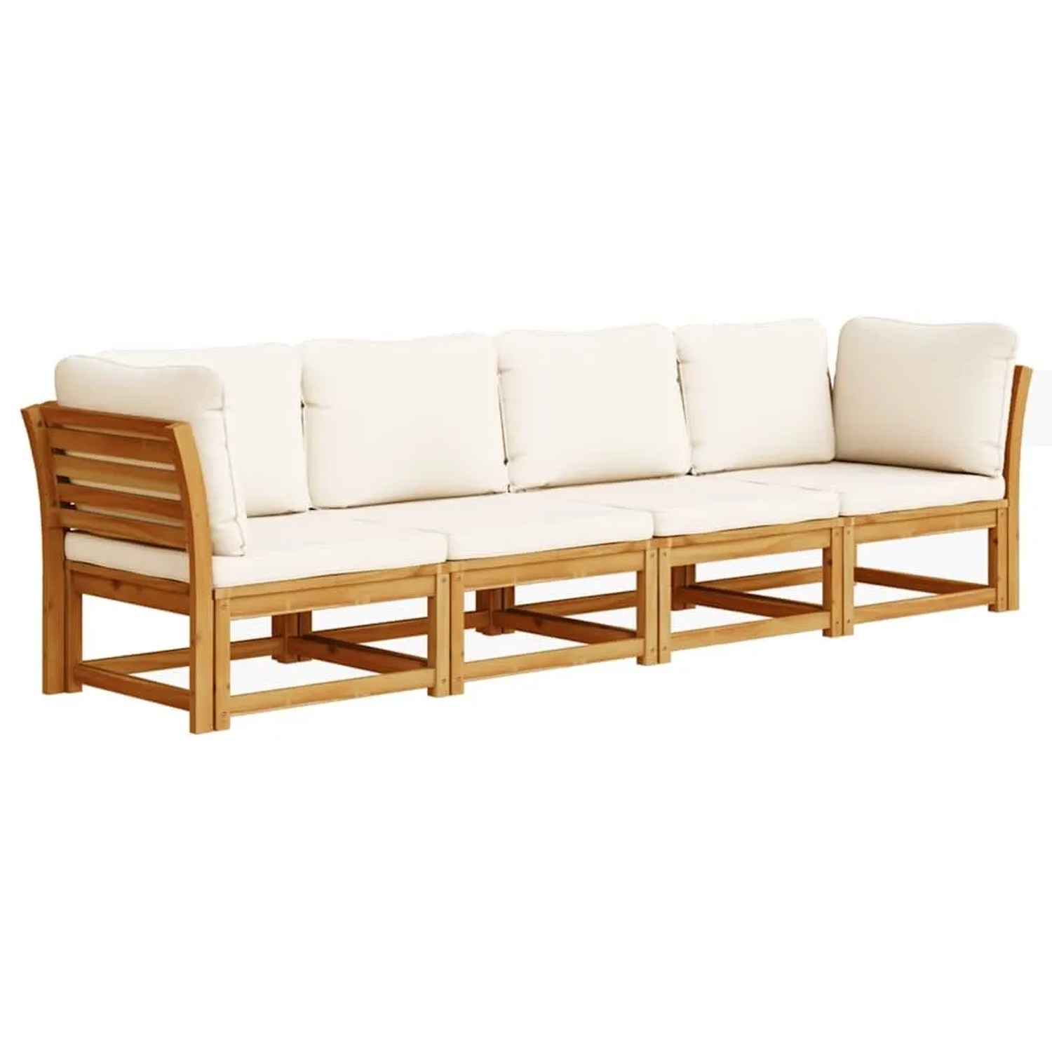 vidaXL 4-Tlg Garten-Lounge-Set mit Kissen Massivholz Akazie 3214292