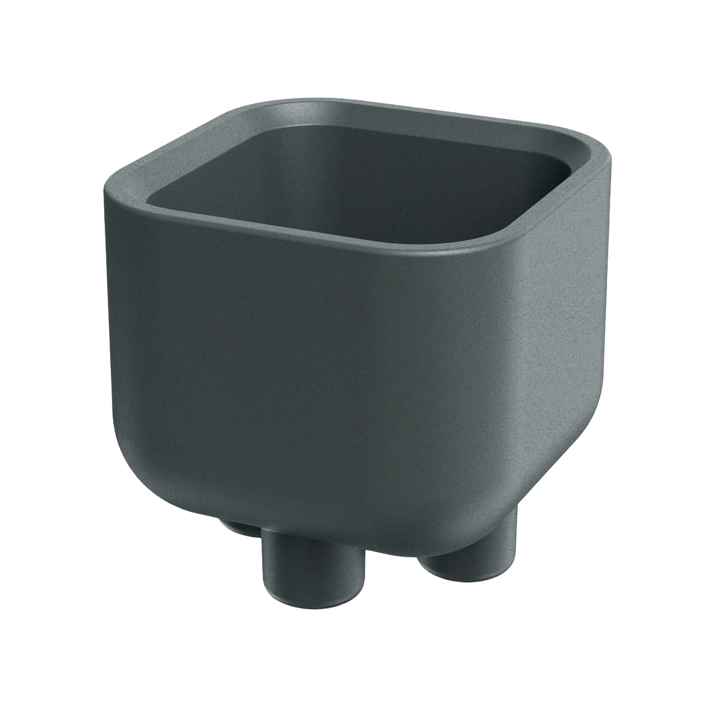 Prosperplast Blumentopf Molta Square Foot 40 cm x 40 cm x 36 cm Granit