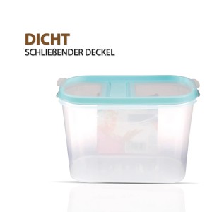 Bestlivings Frischhaltebox Schüttdose 1,4L, türkis. Vorratsdose aus Kunststoff mit dichtem Deckel.