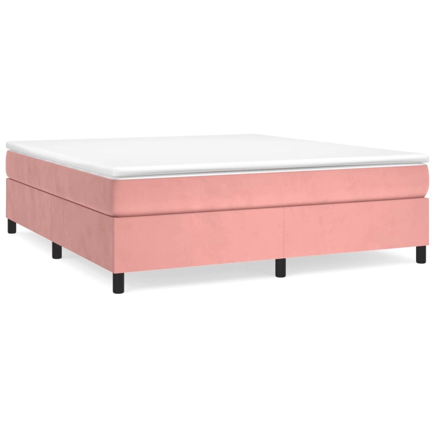 vidaXL Boxspringbett Rosa 200x200 cm Samt1367665 günstig online kaufen