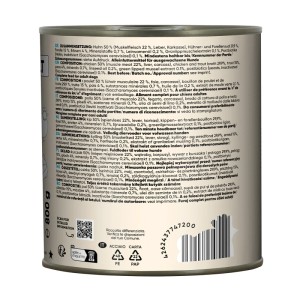 Lucky Jim Hunde-Nassfutter Huhn & Forelle, 800g Dose. Alleinfutter für adulte Hunde.