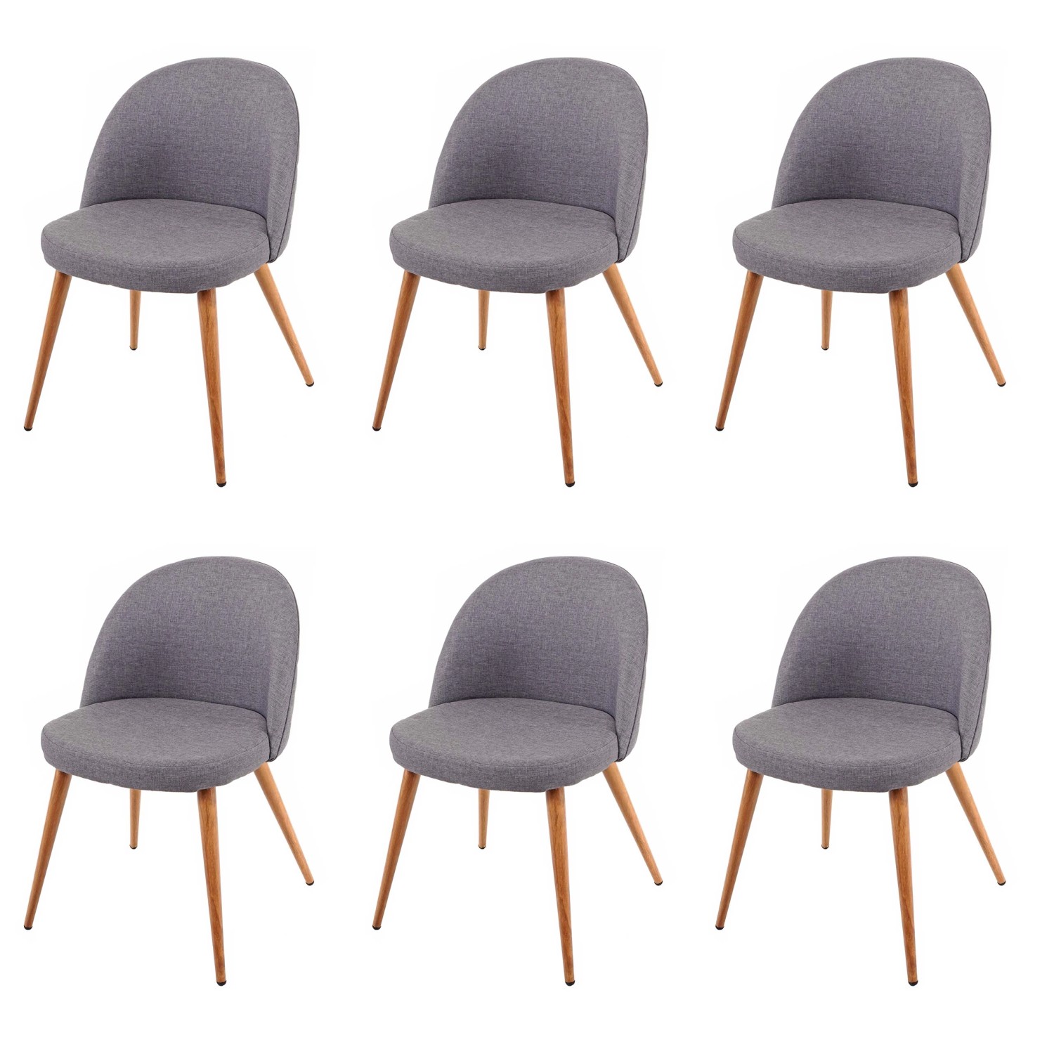 MCW Esszimmerstuhl D53 6er-Set Dunkelgrau günstig online kaufen