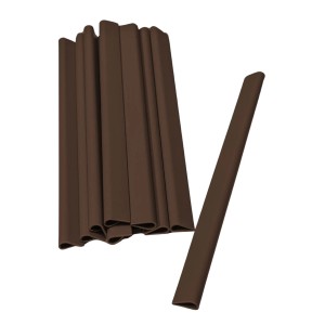 zaunzu Klemmschiene, braun, zur Befestigung von Zaunblenden und Windschutz an Doppelstabmattenzäunen.