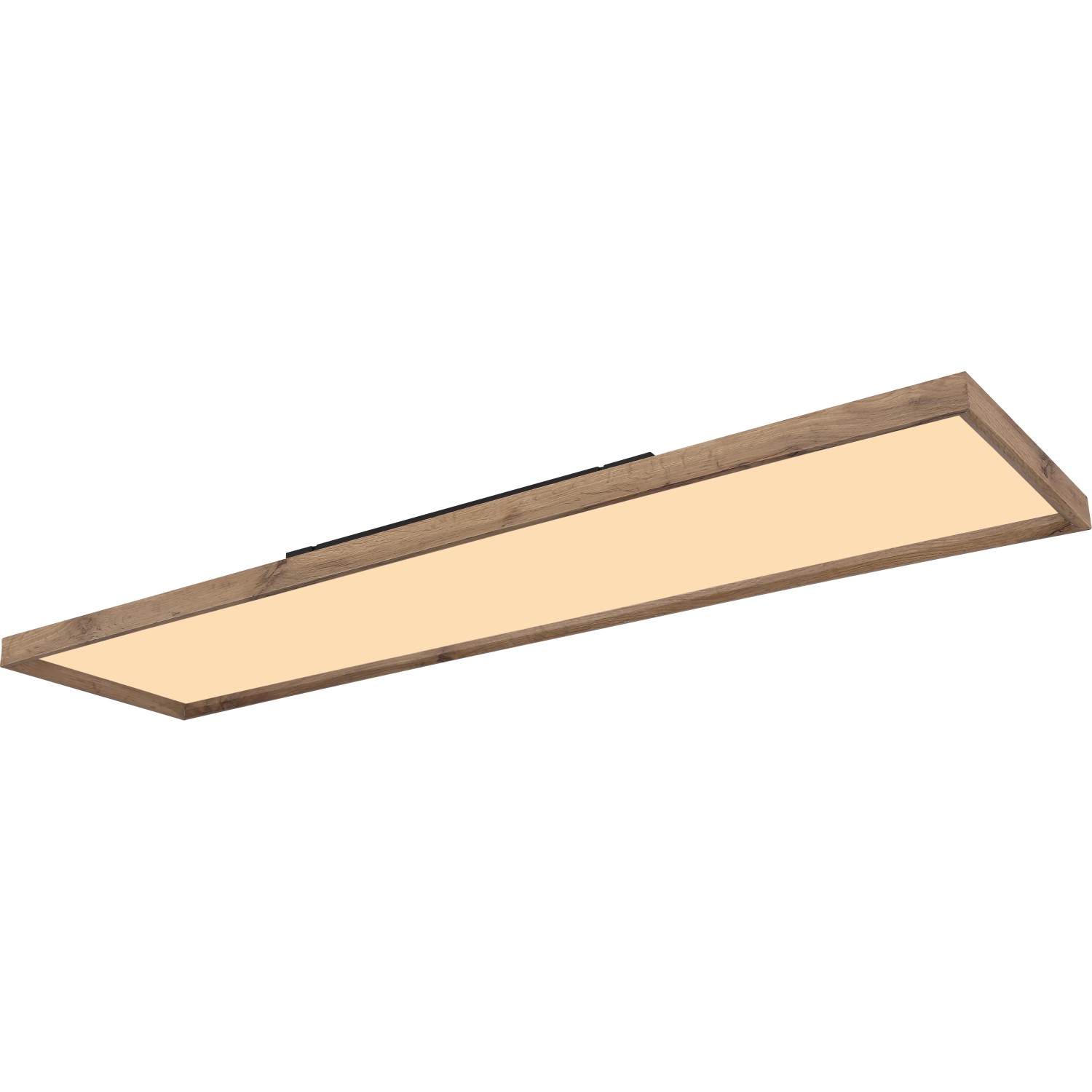 LED-Panel Cinderella: Deckenleuchte, 120x30 cm, weiß matt mit Holzoptik. Moderne LED-Deckenleuchte für OBI.