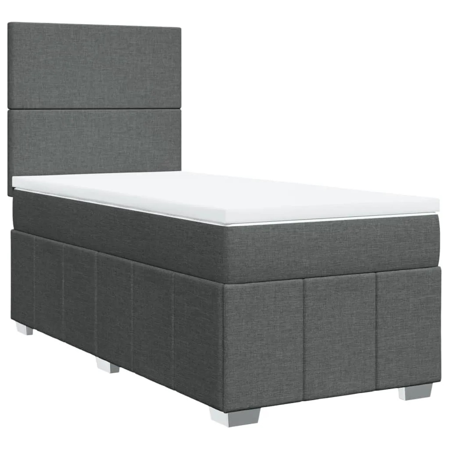 vidaXL Boxspringbett mit Matratze Dunkelgrau 80x200 cm Stoff 3291489 günstig online kaufen