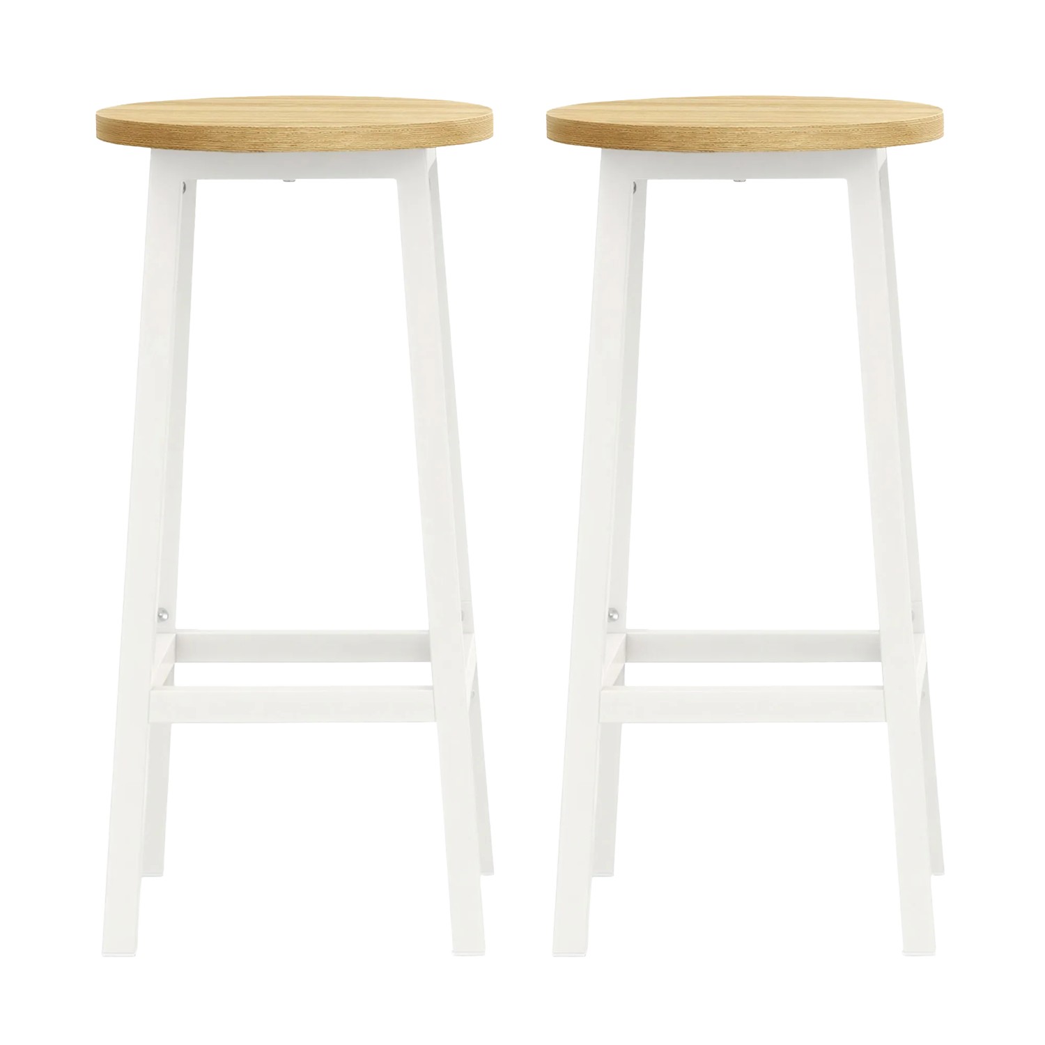 Vasagle Barhocker-Set mit Fußstütze Weiß 2 Stück