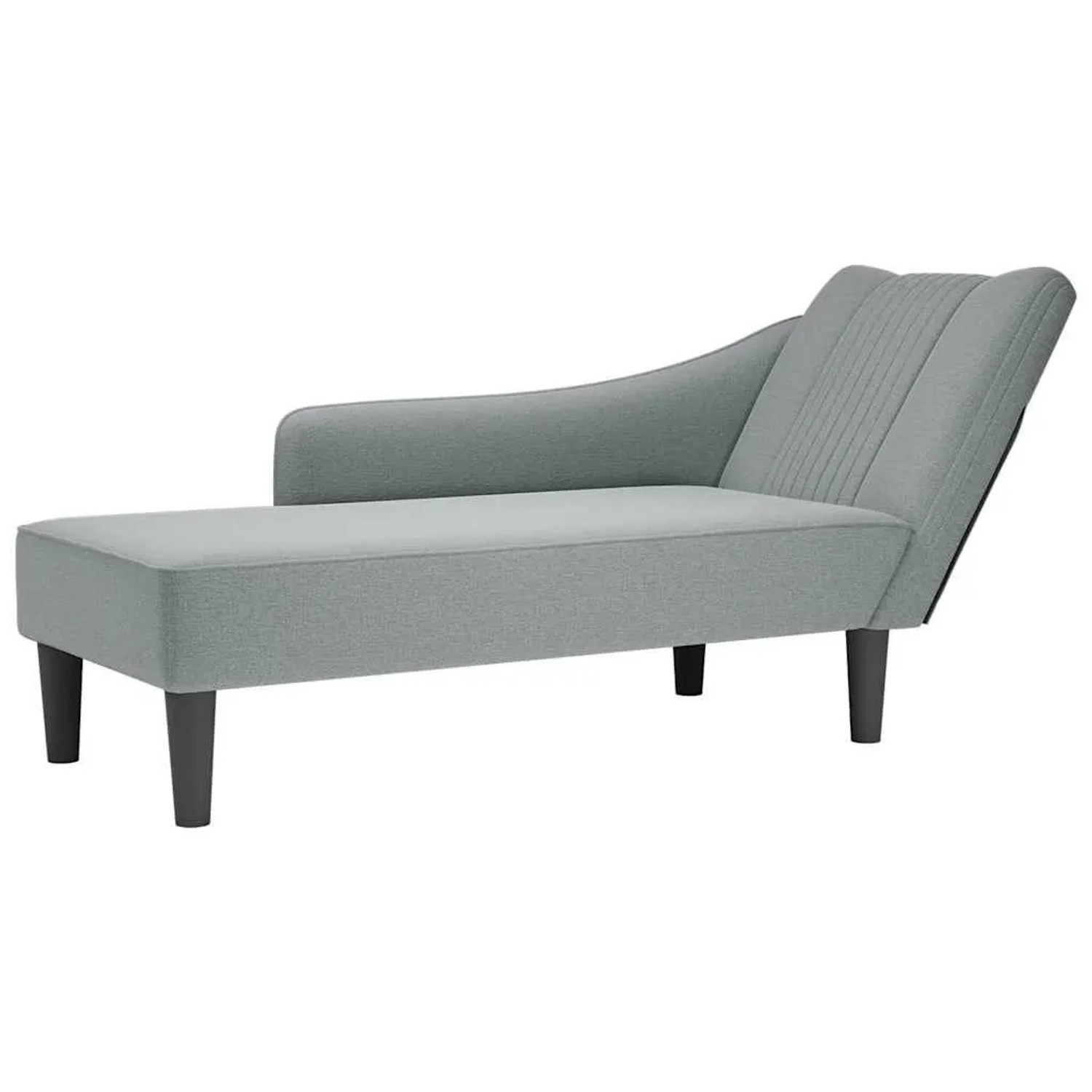 vidaXL Chaiselongue mit Rechter Armlehne Hellgrau Stoff 4009800