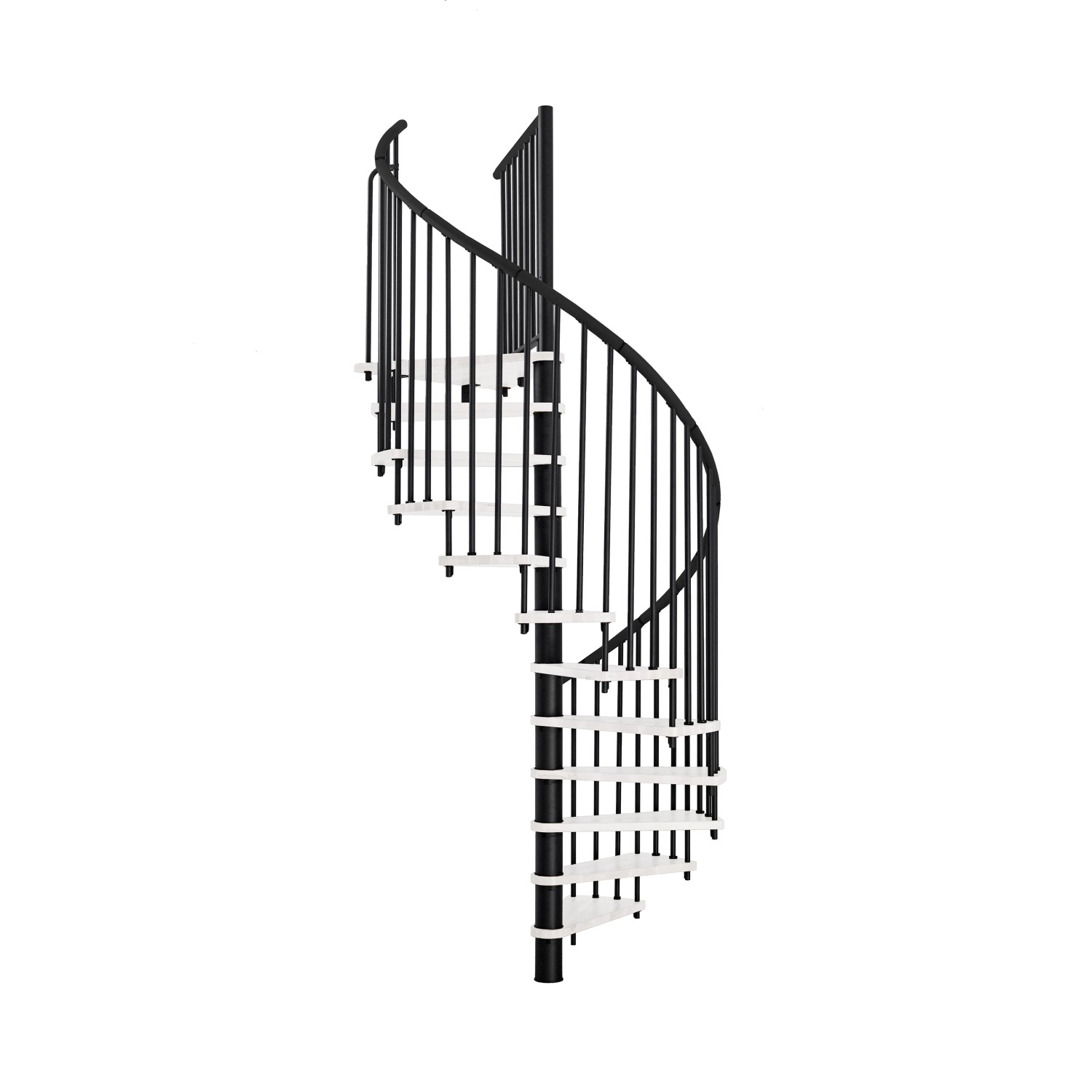 Minka Spindeltreppe Spiral Effect Ø 140 cm Schwarz-Weiß günstig online kaufen
