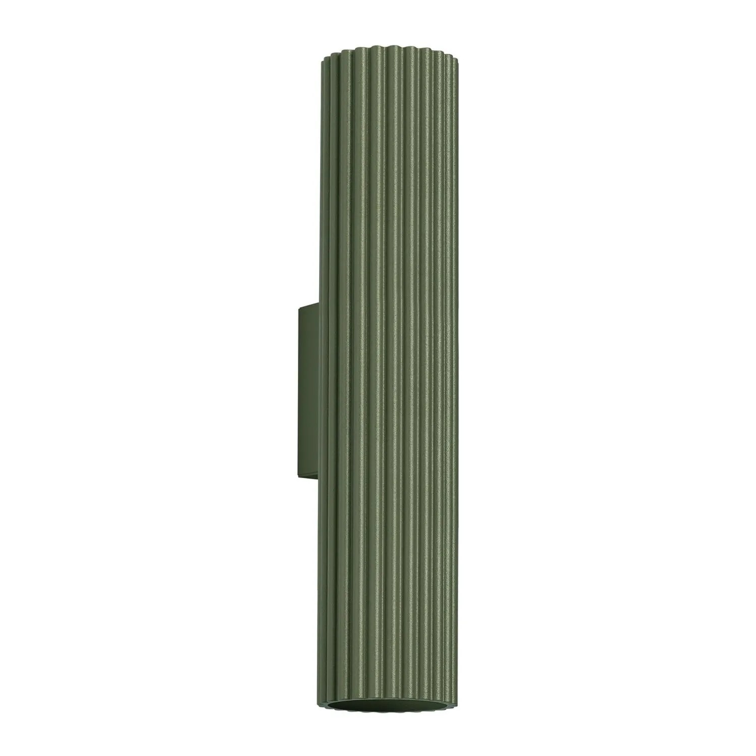 Licht-Erlebnisse Wandleuchte Up Down 30 CM Hoch Olivgrün GU10 2-Flammig Aluminium Länglich Modern