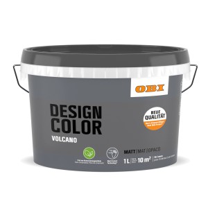 Eimer OBI Design Color Vulkangrau, 1 Liter, matte, farbige Innenfarbe für Wände.