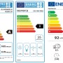 Energieeffizienzlabel für Respekta Küchengeräte: Backofen A, Dunstabzugshaube B, Geschirrspüler E.