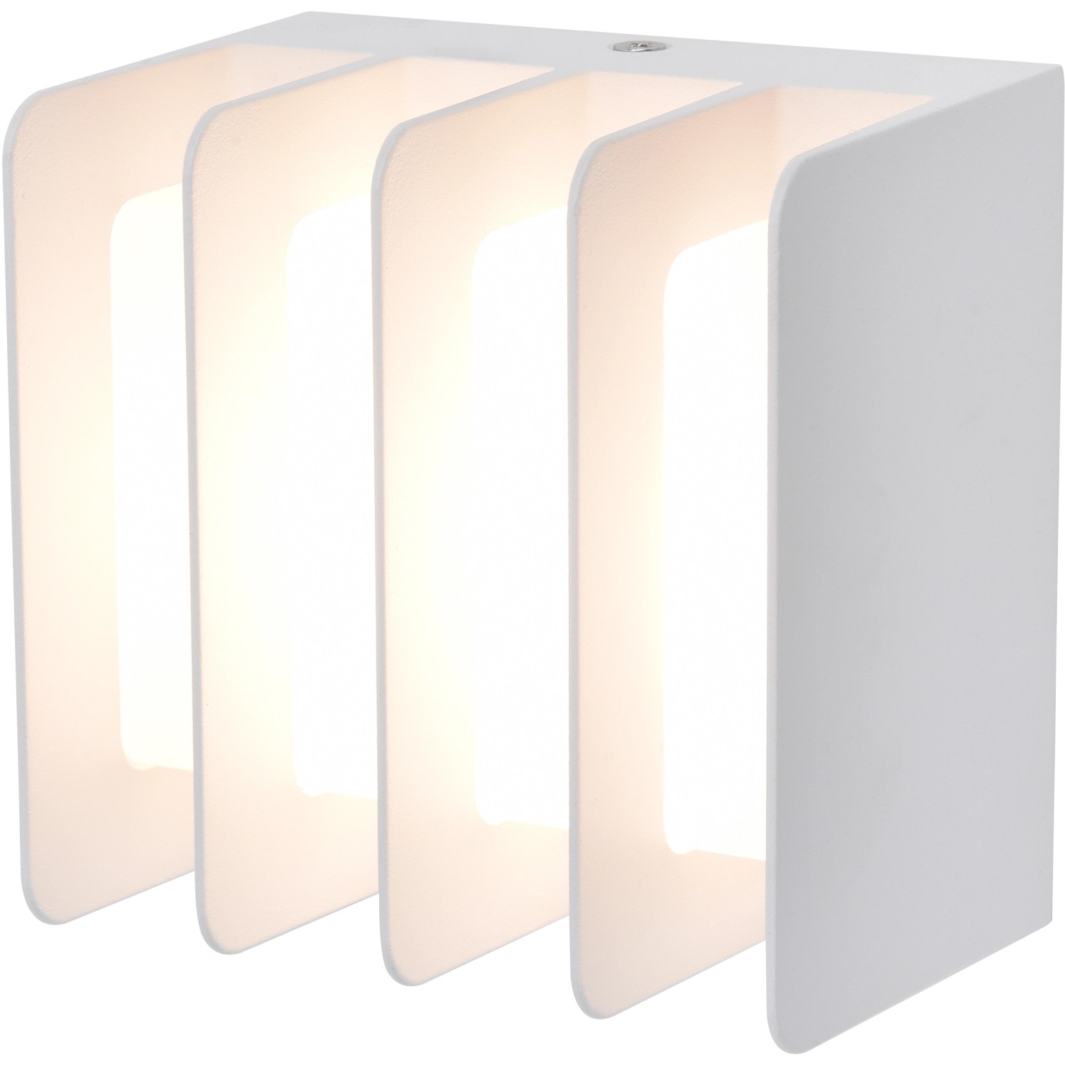 Lutec LED-Außenwandleuchte Gridy 1-flammig Weiß 11 cm x 11 cm x 7,4 cm