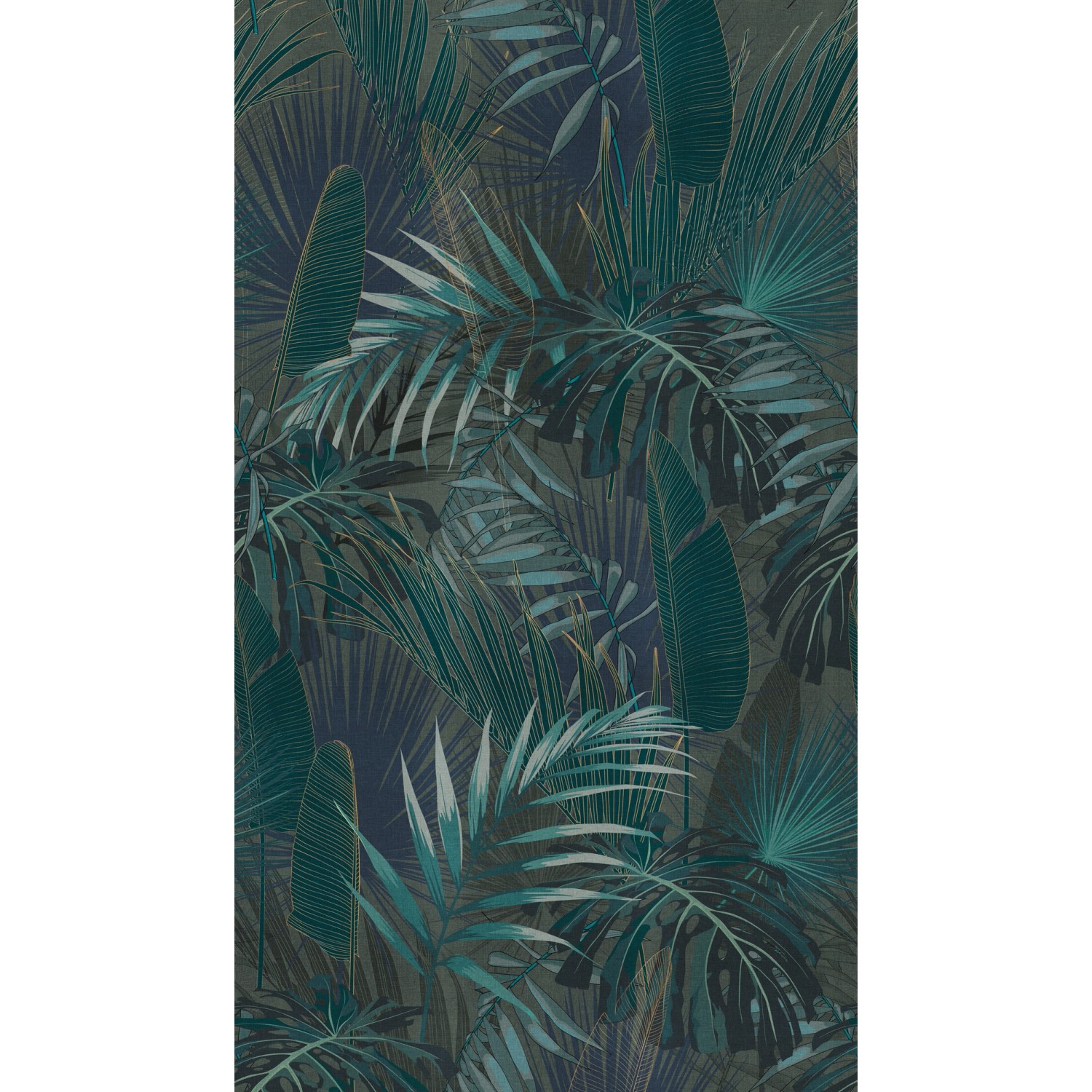 Image of A.S. Creation Fototapete Dschungel 1,59 m x 2,8 m Petrol FSC®