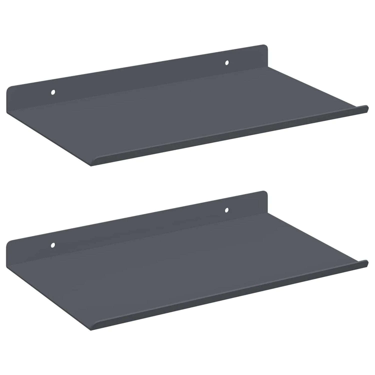 vidaXL Schwebendes Regal 2 Stk Anthrazit 30 x 18 x 2,5 cm Stahl 8004000