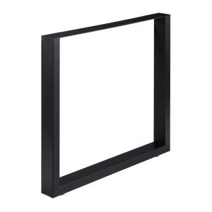 Schwarze Relaxdays Tischkufe aus Stahl, 80x72 cm, im 2er Set mit Antirutsch-Pads.