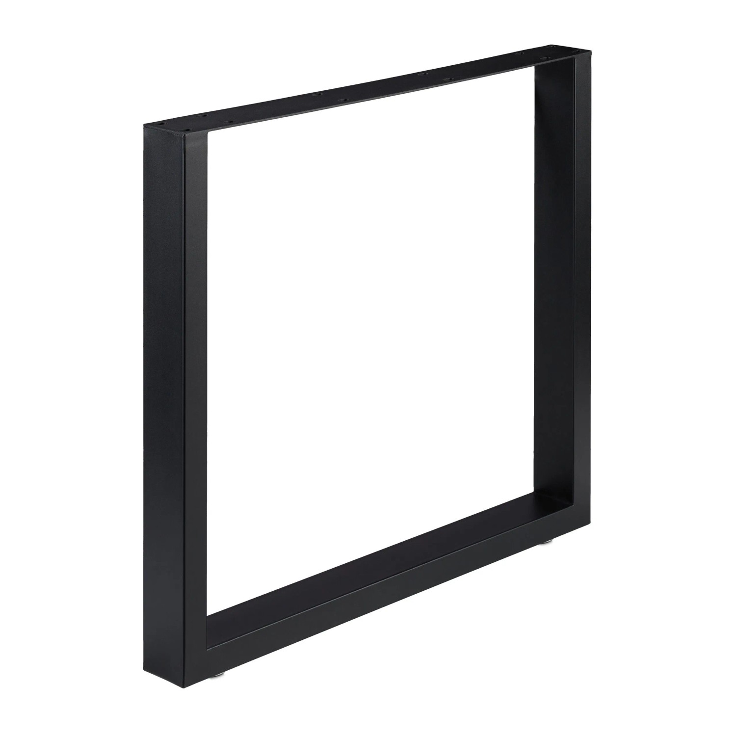 Relaxdays 2er Set Tischkufen Stahl Schwarz Antirutsch 80 x 72 cm