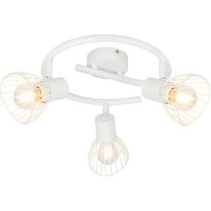Weiße, 3-flammige Spotspirale Elhi von Brilliant, ideal für Innenräume.
