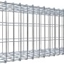 Leere Gabiona C-Ring-Gabione, 30x100x30 cm, Maschenweite 5x10 cm, aus verzinktem Drahtgitter.