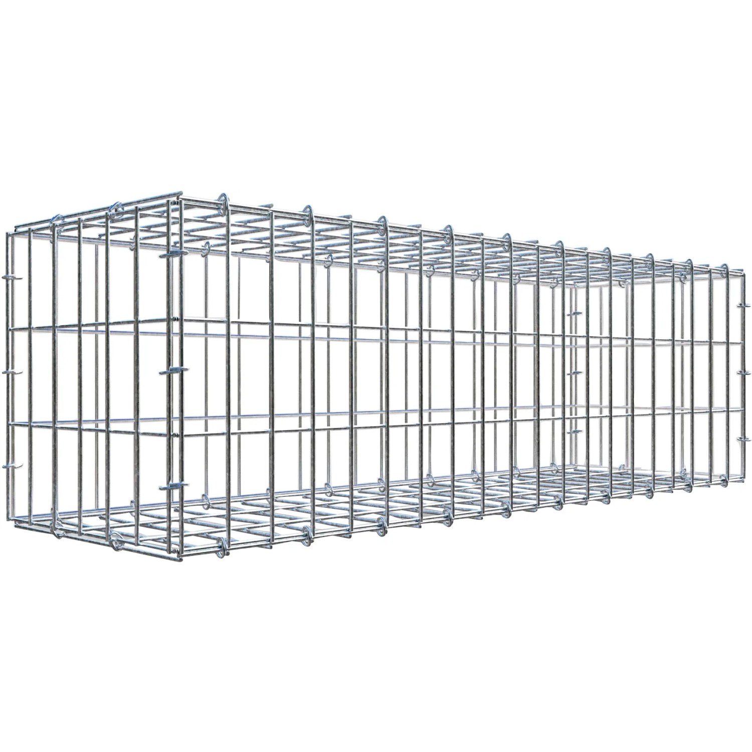 Gabiona C-Ring-Gabione 30 x 100 x 30 cm Maschenw 5 x 10 cm